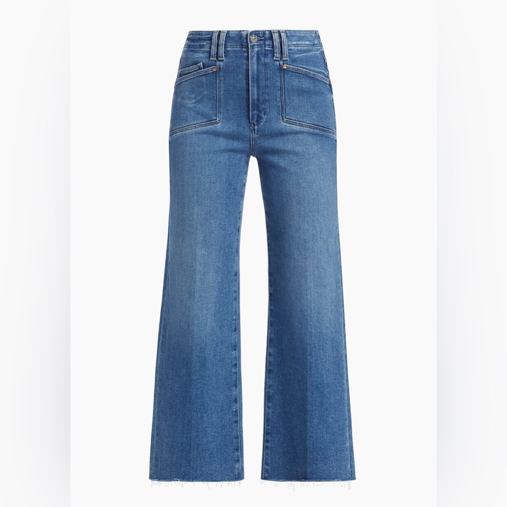 PAIGE Anessa Raw Wide Leg Jeans